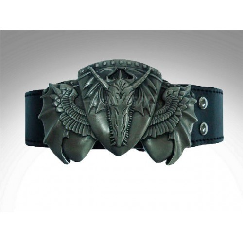 Cinturon de cuero hebilla winged dragon head