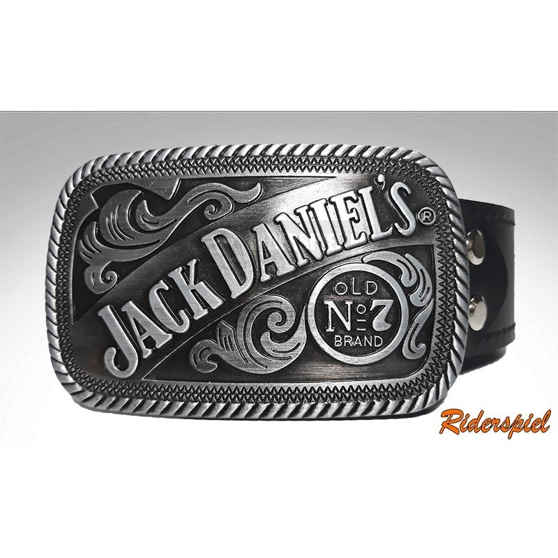 Cinturon de cuero hebilla Jack Daniel's