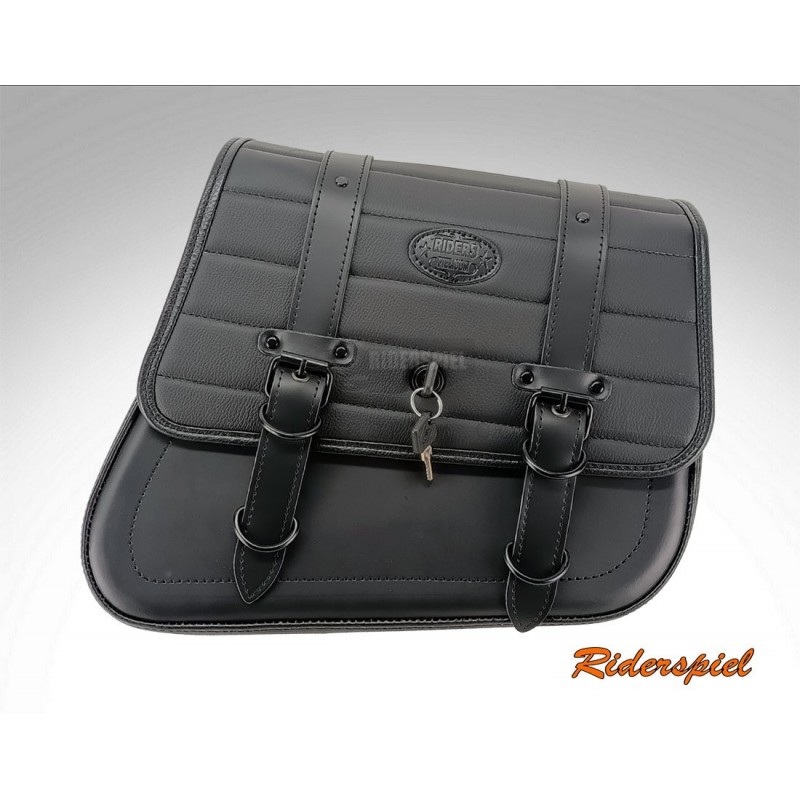 Alforjas moto cuero negro Bobber desde 2025